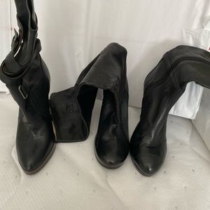 3 pairs of boots all leather